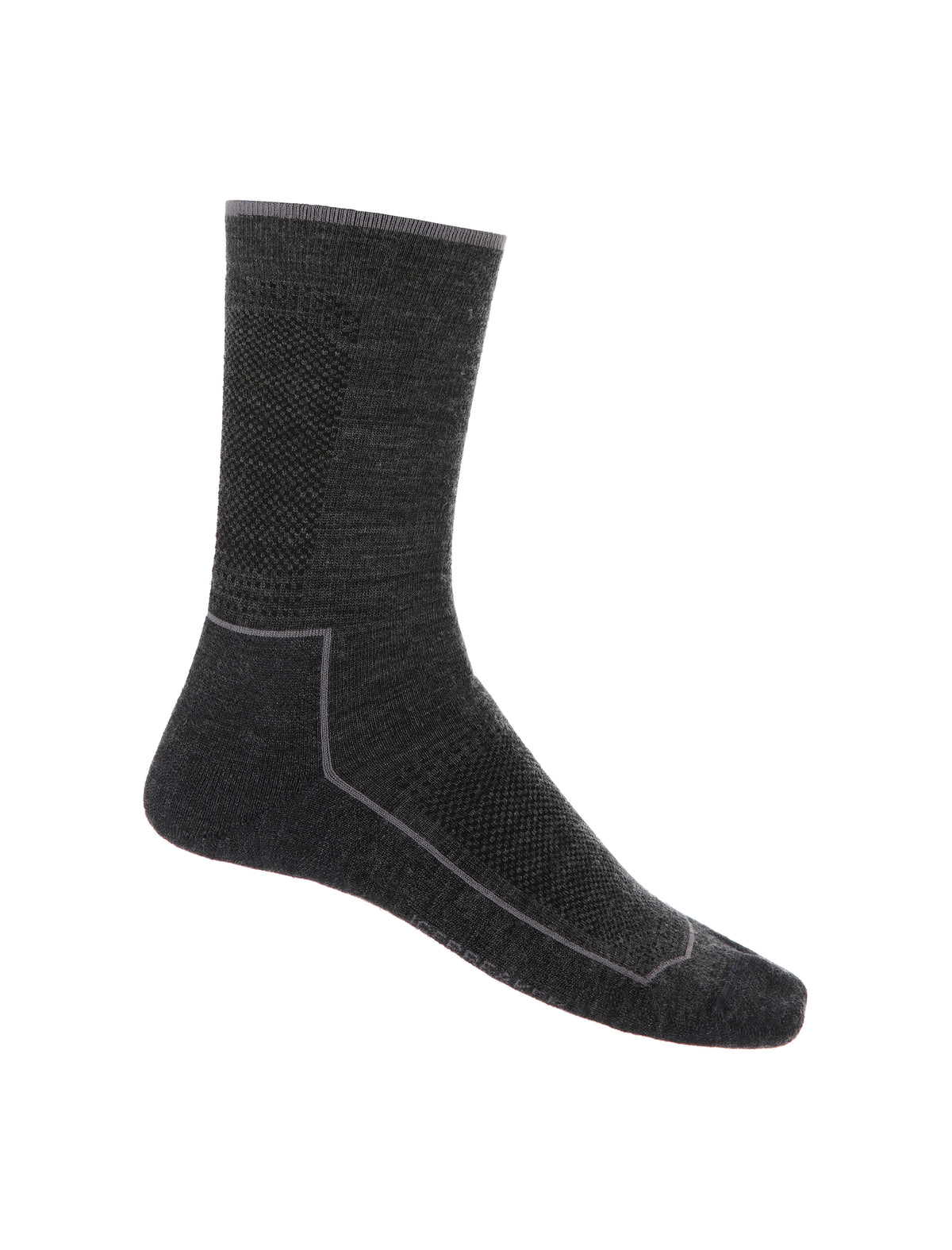 Women's Merino Blend Hike Cool-Lite 3Q Crew Socks Jet Heather/Monsoon - 5