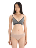 Women's Merino 150 Siren Bra Twister Heather/Sea Blue - 1