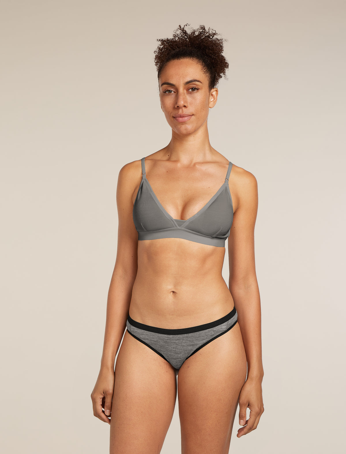 Women's Merino 150 Siren Bra Gritstone Heather - 1
