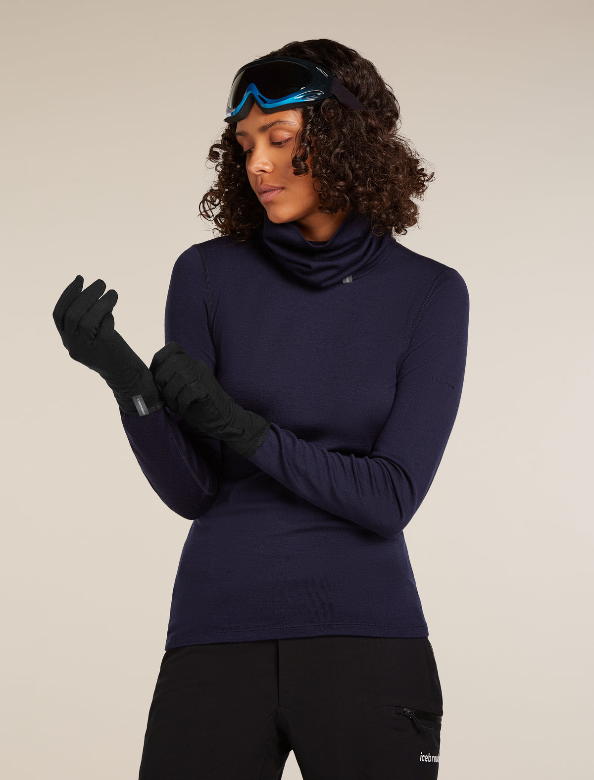icebreaker Doublures de gant unisexes 260 Tech Black MEN$WOMEN - 5