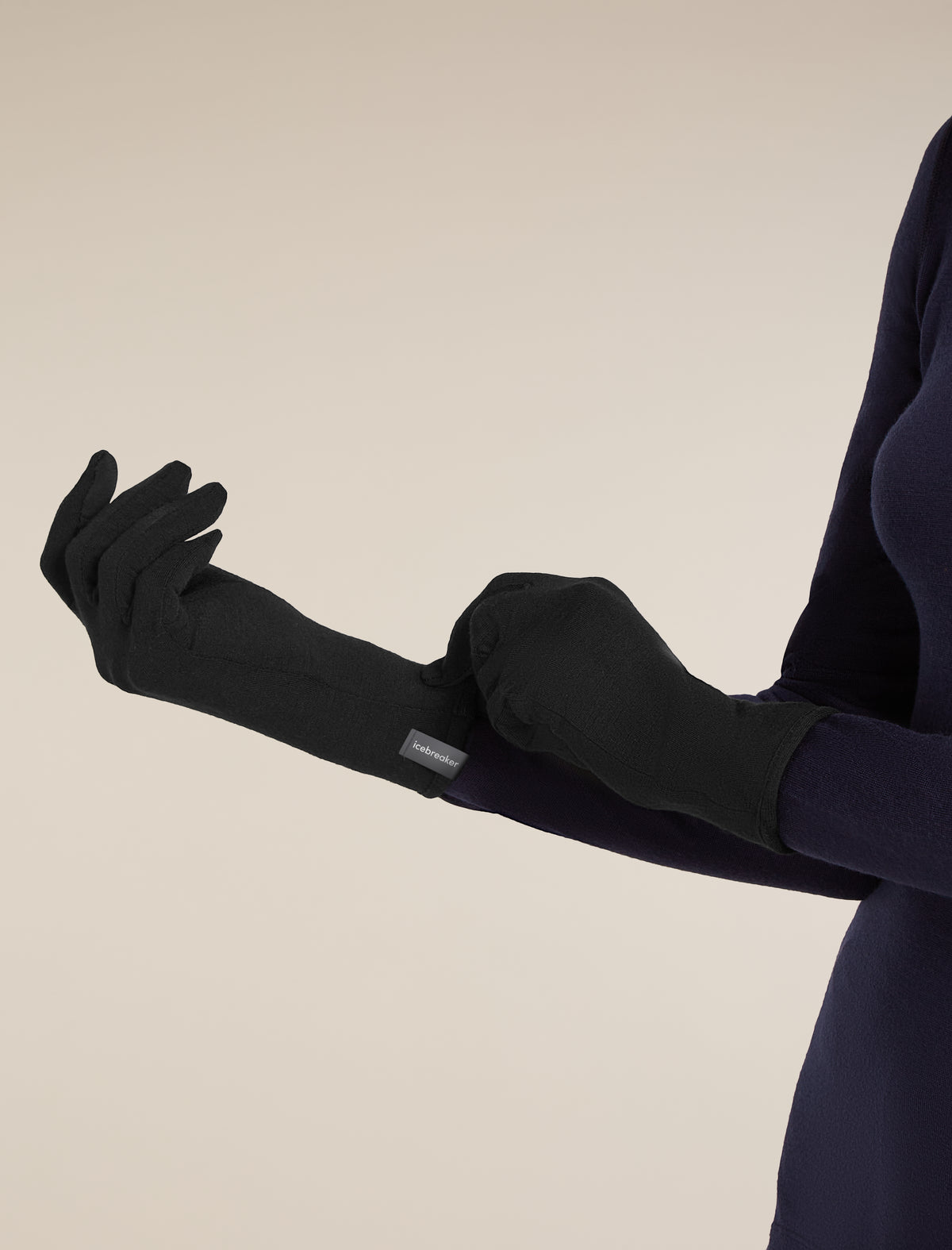 icebreaker Doublures de gant unisexes 260 Tech Black MEN$WOMEN - 7