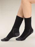 Women's Merino Hike+ Medium Crew Socks Black/Monsoon - 1