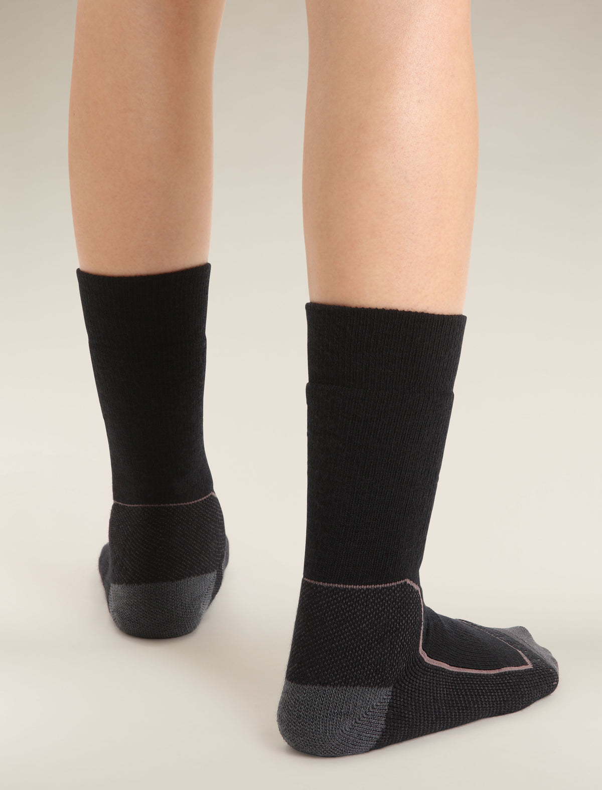 Women's Merino Hike+ Medium Crew Socks Black/Monsoon - 2