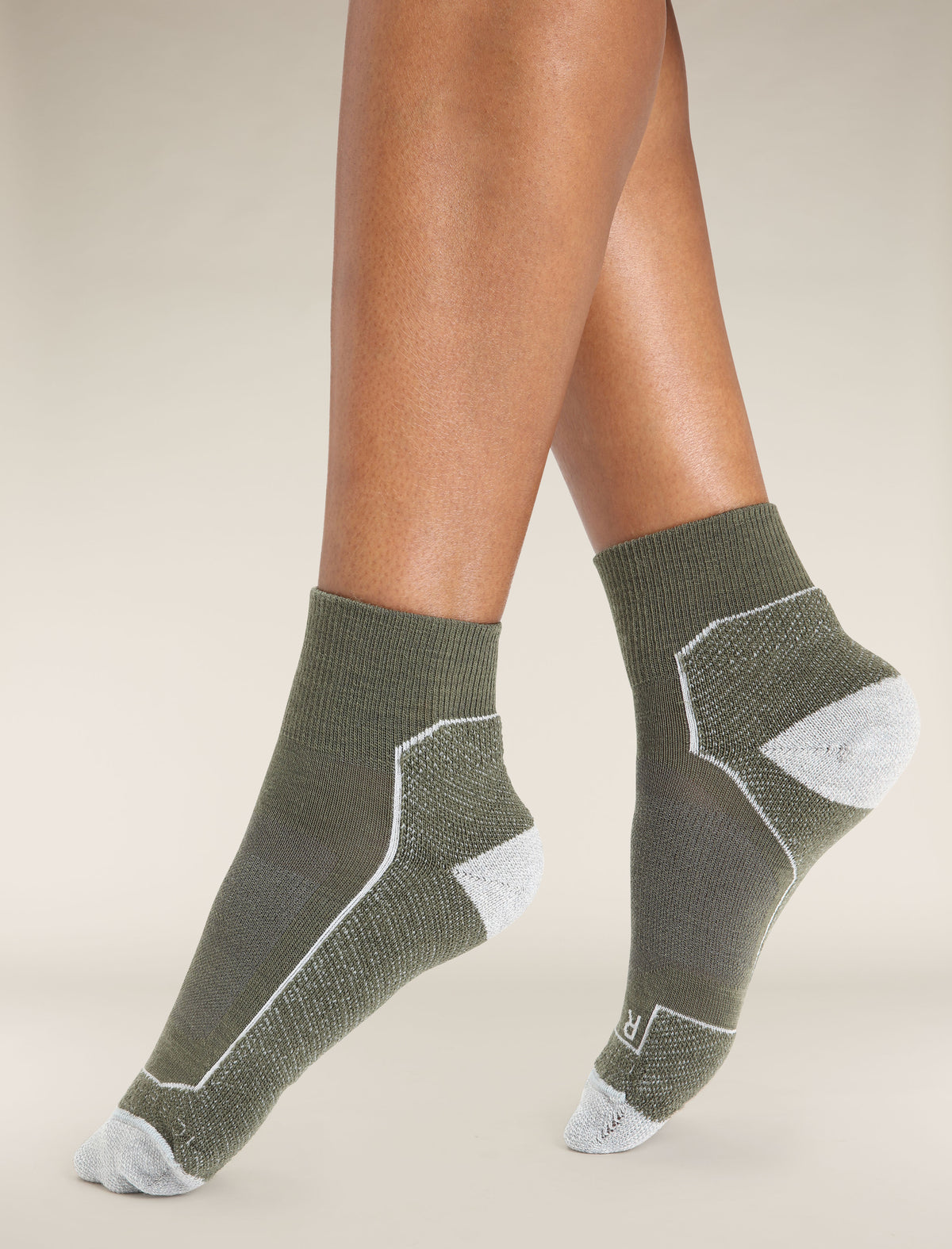 Women's Merino Hike+ Light Mini Socks Loden/Blizzard Heather - 2
