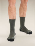 Men's Merino Hike+ Medium Crew Socks Loden/Black - 1