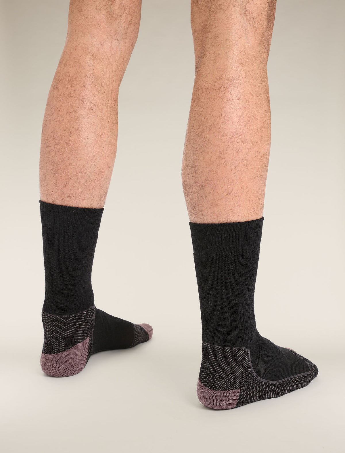 Men's Merino Hike+ Medium Crew Socks Black/Mink - 2