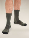 Men's Merino Hike+ Light Crew Socks Loden/Black - 1