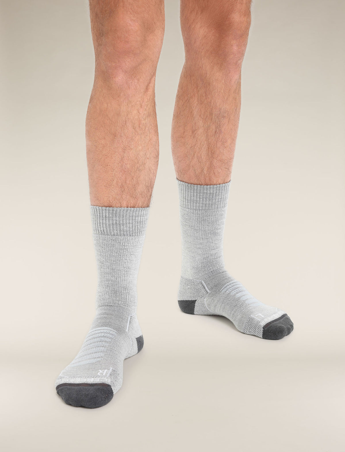 Men's Merino Hike+ Heavy Crew Socks Blizzard Heather/Snow - 1