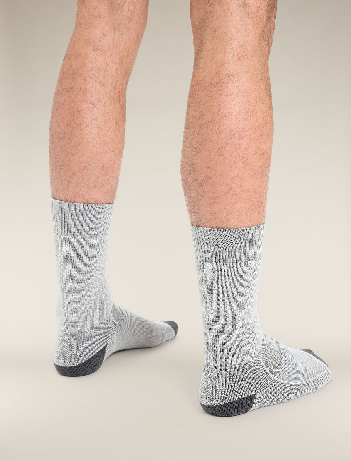 Men's Merino Hike+ Heavy Crew Socks Blizzard Heather/Snow - 2