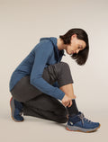 Women's Merino Hike Medium Crew Socks Black/Alloy - 3