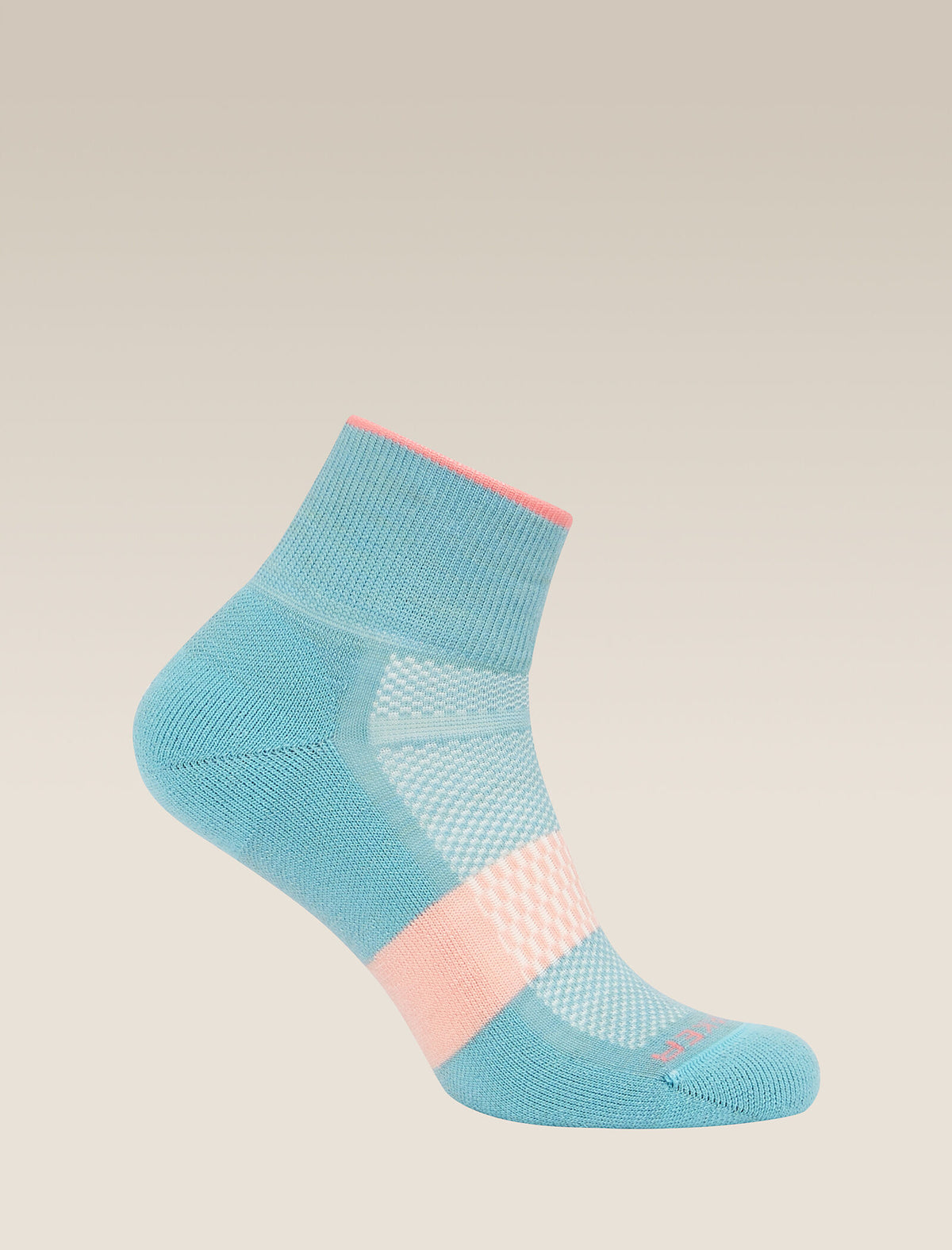 Women's Merino Multisport Light Mini Socks Hydro/Acid Pink/Blush - 4