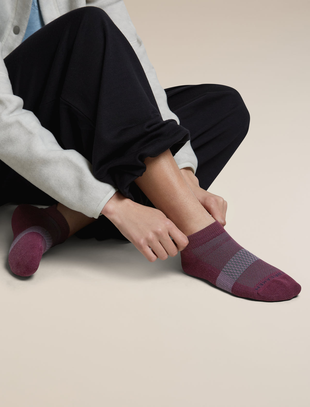 Women's Merino Multisport Light Micro Socks Dark Berry/Midnight Navy/Grey Plum - 5