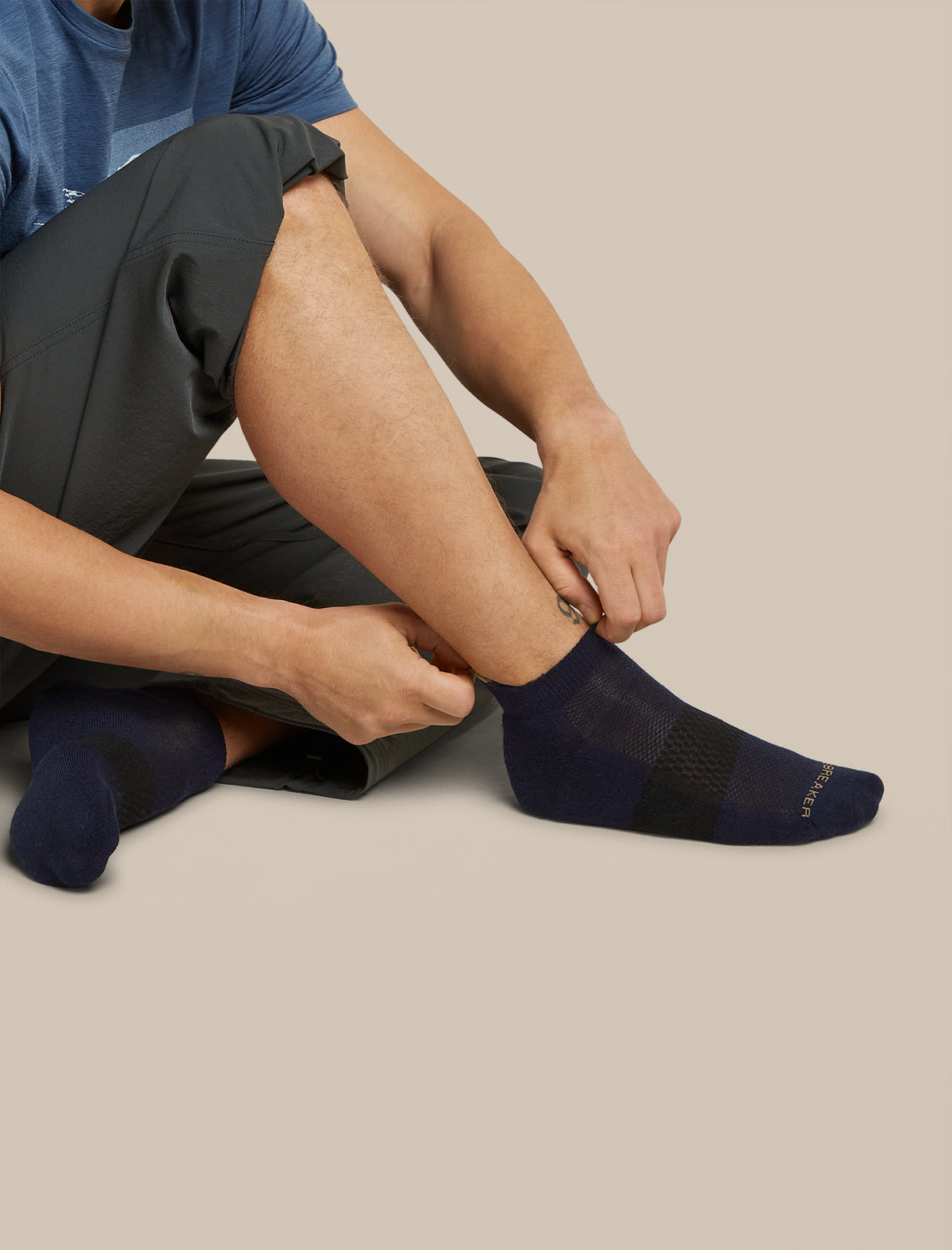 Microchaussette mince Multisport en mérinos pour hommes  - 5