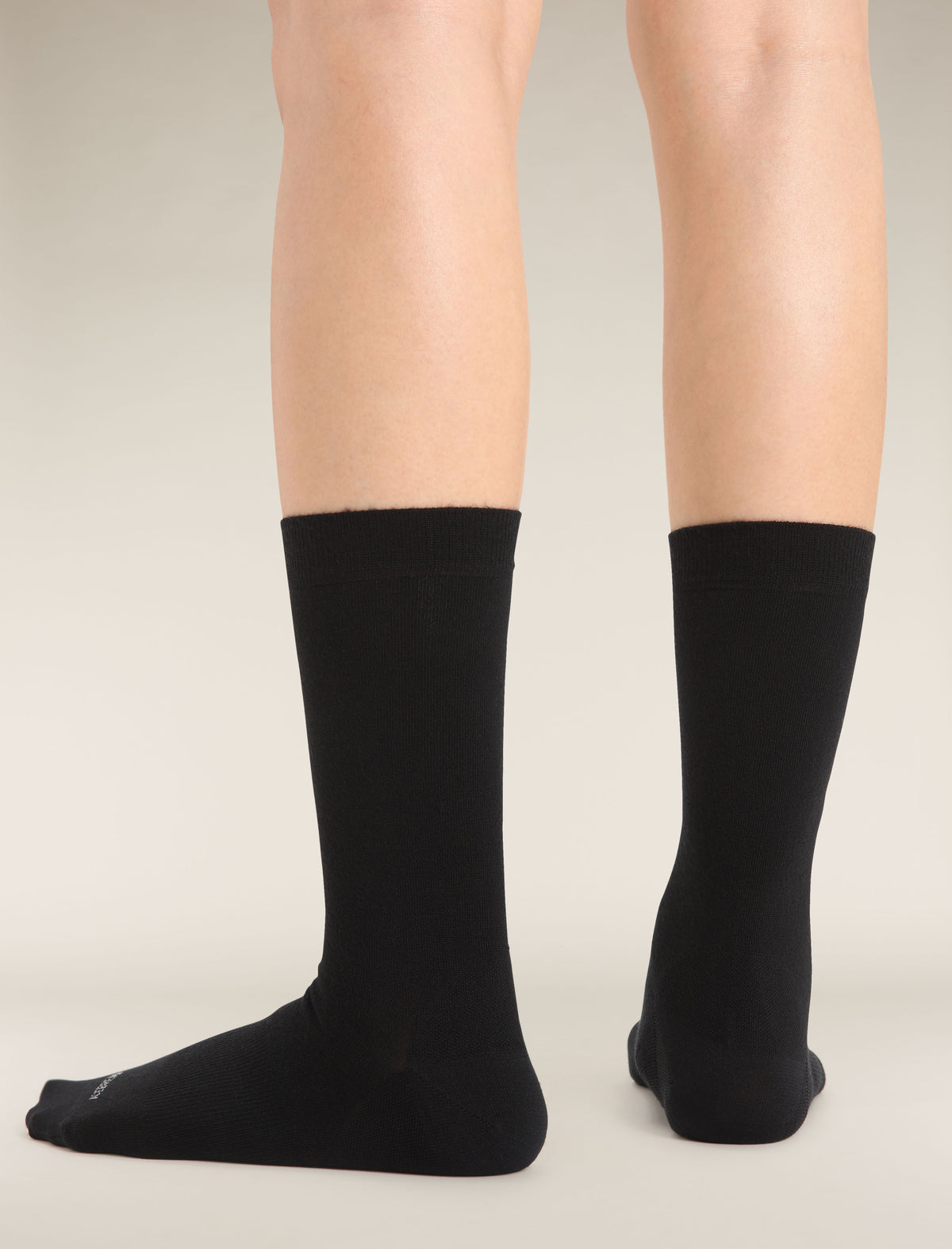 Women's Merino Lifestyle Fine Gauge Crew Socks Black - 2