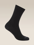 Women's Merino Lifestyle Fine Gauge Crew Socks Black - 5