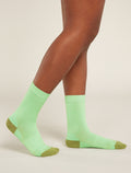 Women's Merino Lifestyle Fine Gauge Crew Socks Glass/Lichen - 2