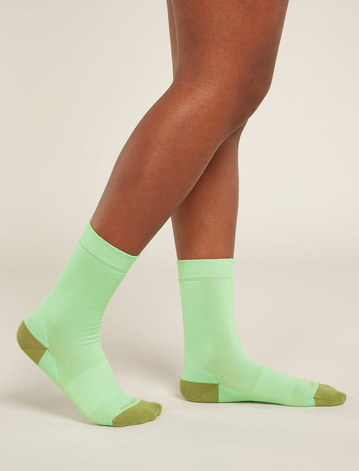 Women's Merino Lifestyle Fine Gauge Crew Socks Glass/Lichen - 2