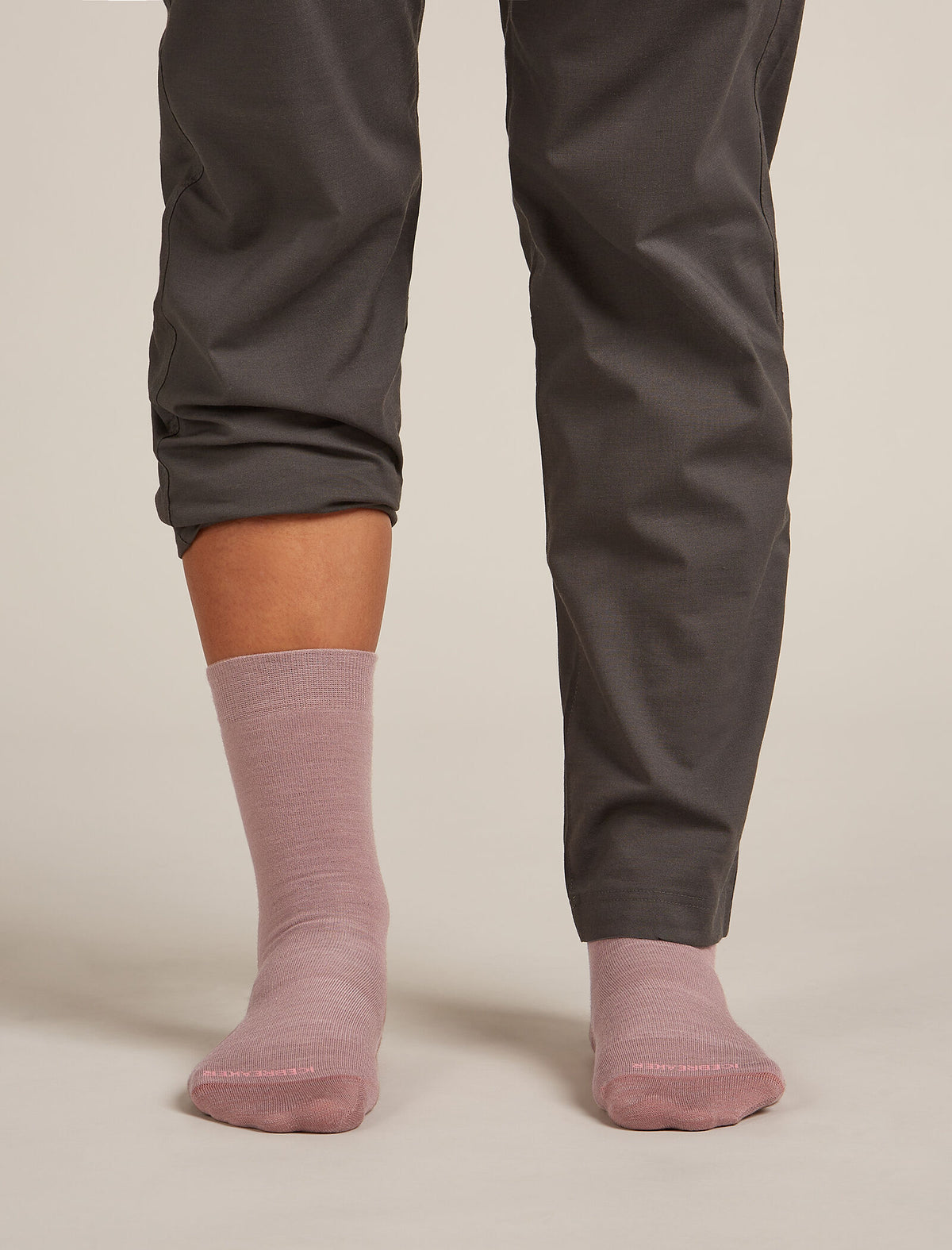Women's Merino Lifestyle Fine Gauge Crew Socks Summit/Acid Pink - 3