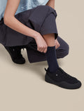 Women's Merino Lifestyle Fine Gauge Crew Socks Midnight Navy/Dark Loden - 4