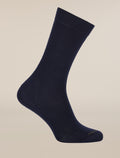 Women's Merino Lifestyle Fine Gauge Crew Socks Midnight Navy/Dark Loden - 3
