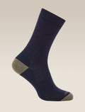 Women's Merino Lifestyle Fine Gauge Crew Socks Midnight Navy/Loden - 1