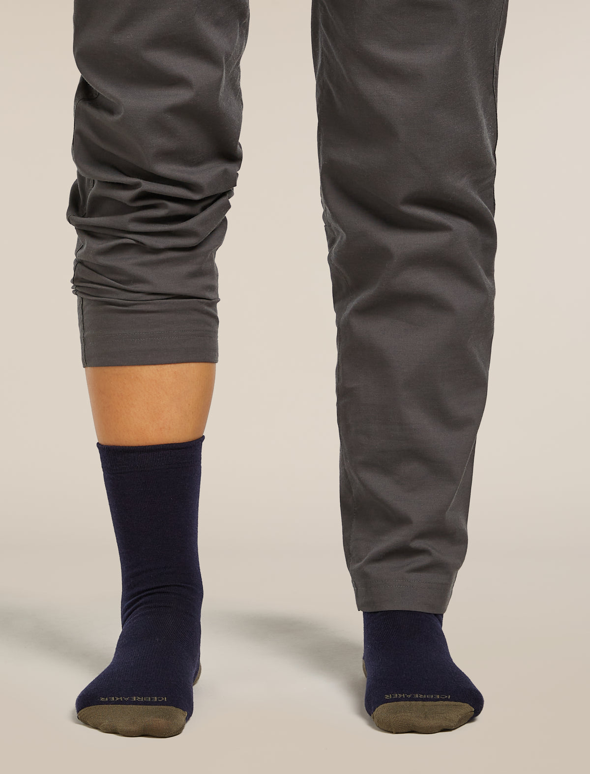 Women's Merino Lifestyle Fine Gauge Crew Socks Midnight Navy/Loden - 4