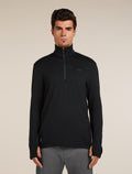 Men's Merino 300 Original Long Sleeve Half Zip Top Black - 1