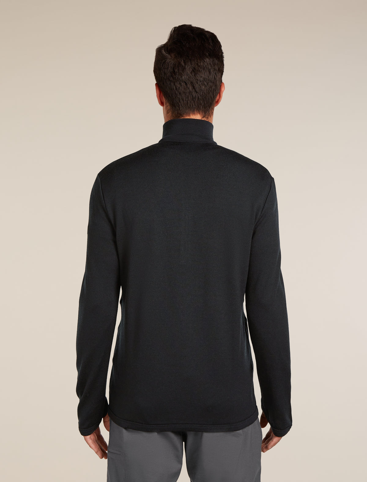Men's Merino 300 Original Long Sleeve Half Zip Top Black - 2