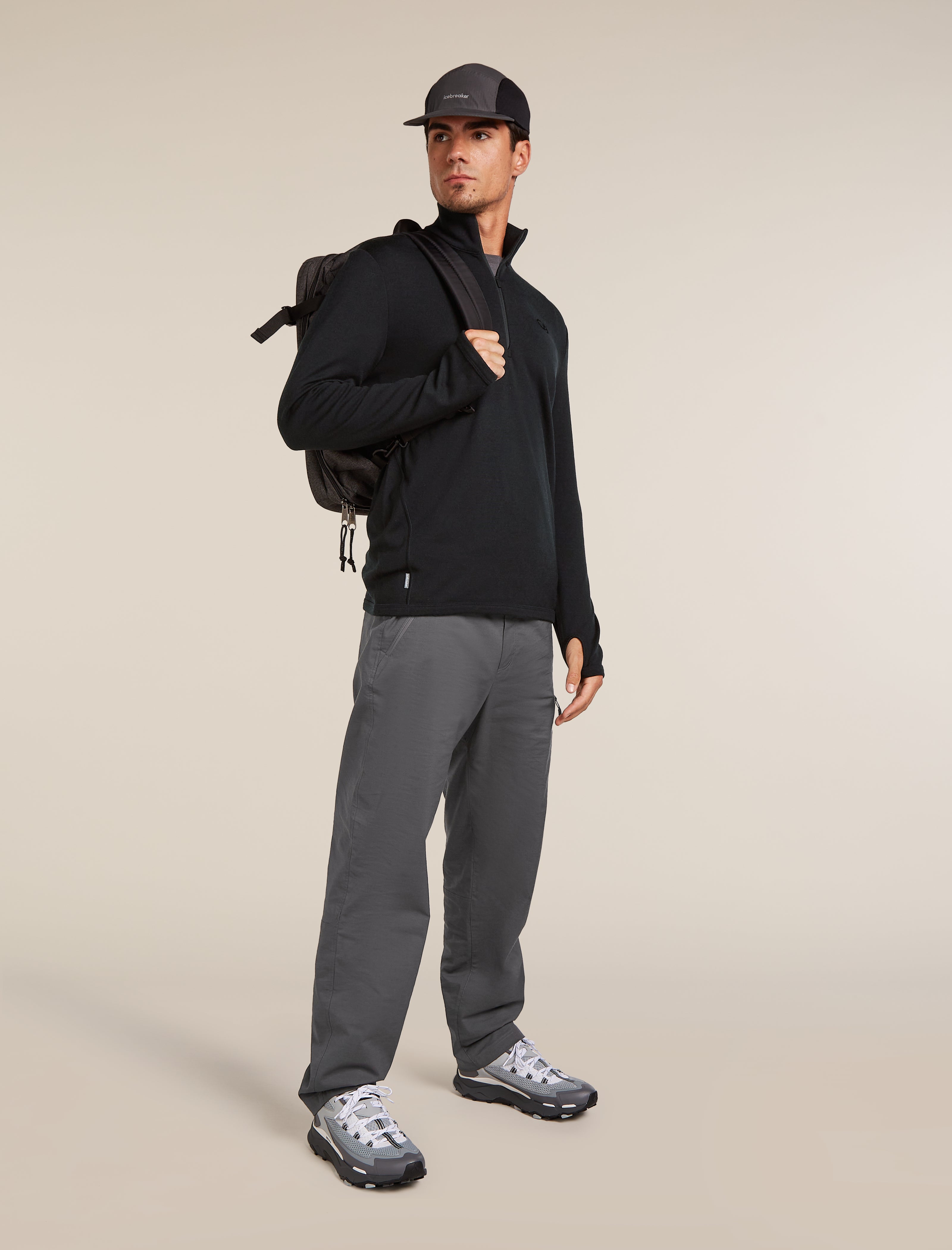 Men's Merino Original Long Sleeve Half Zip Top| icebreaker