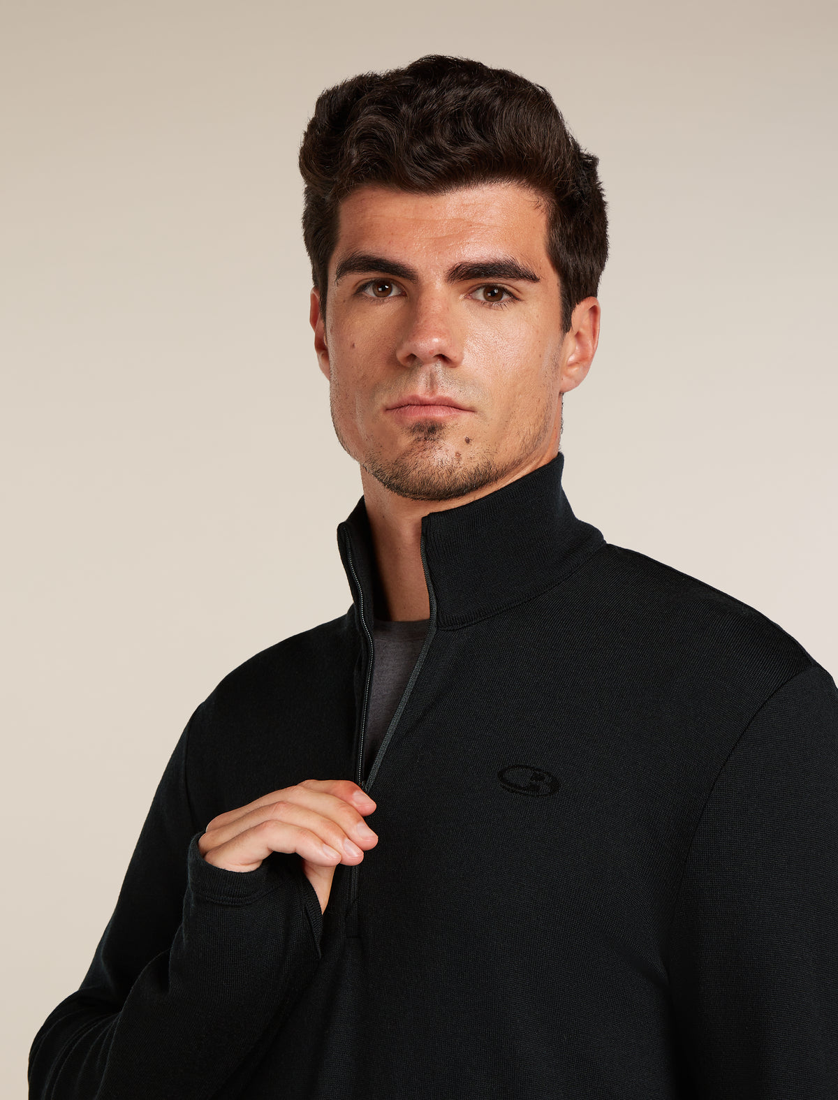 Men's Merino 300 Original Long Sleeve Half Zip Top Black - 5