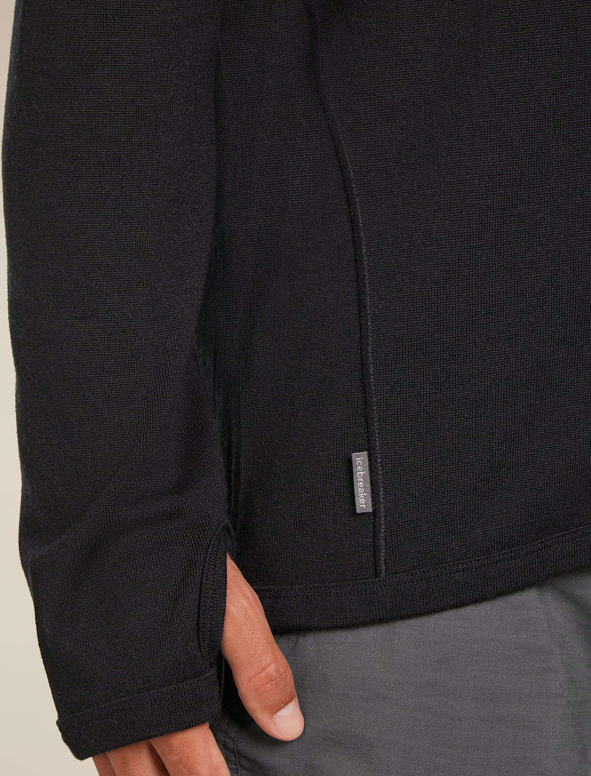 Men's Merino 300 Original Long Sleeve Half Zip Top Black - 6