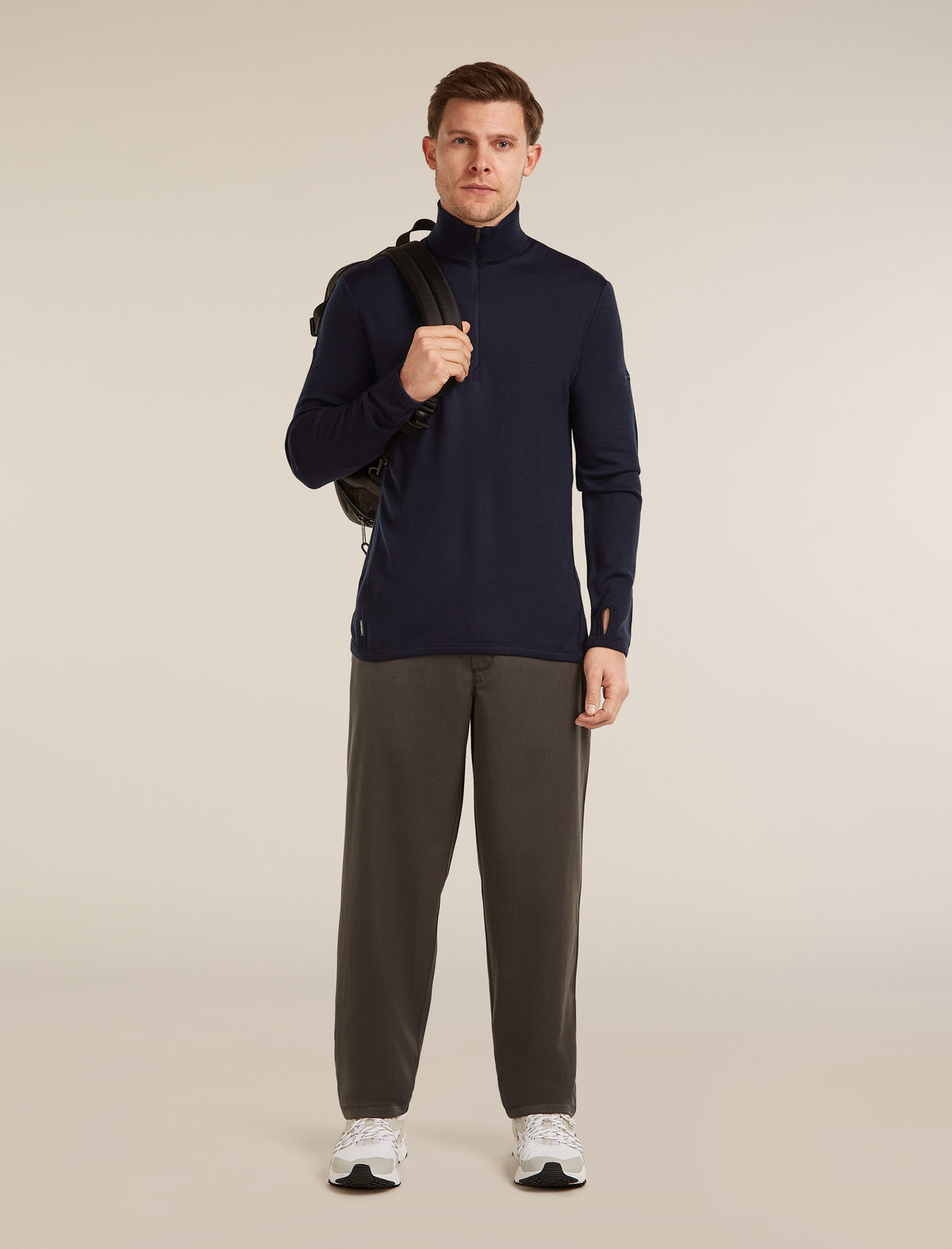 Men's Merino 300 Original Long Sleeve Half Zip Top Midnight Navy - 4