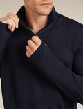 Men's Merino 300 Original Long Sleeve Half Zip Top Midnight Navy - 6