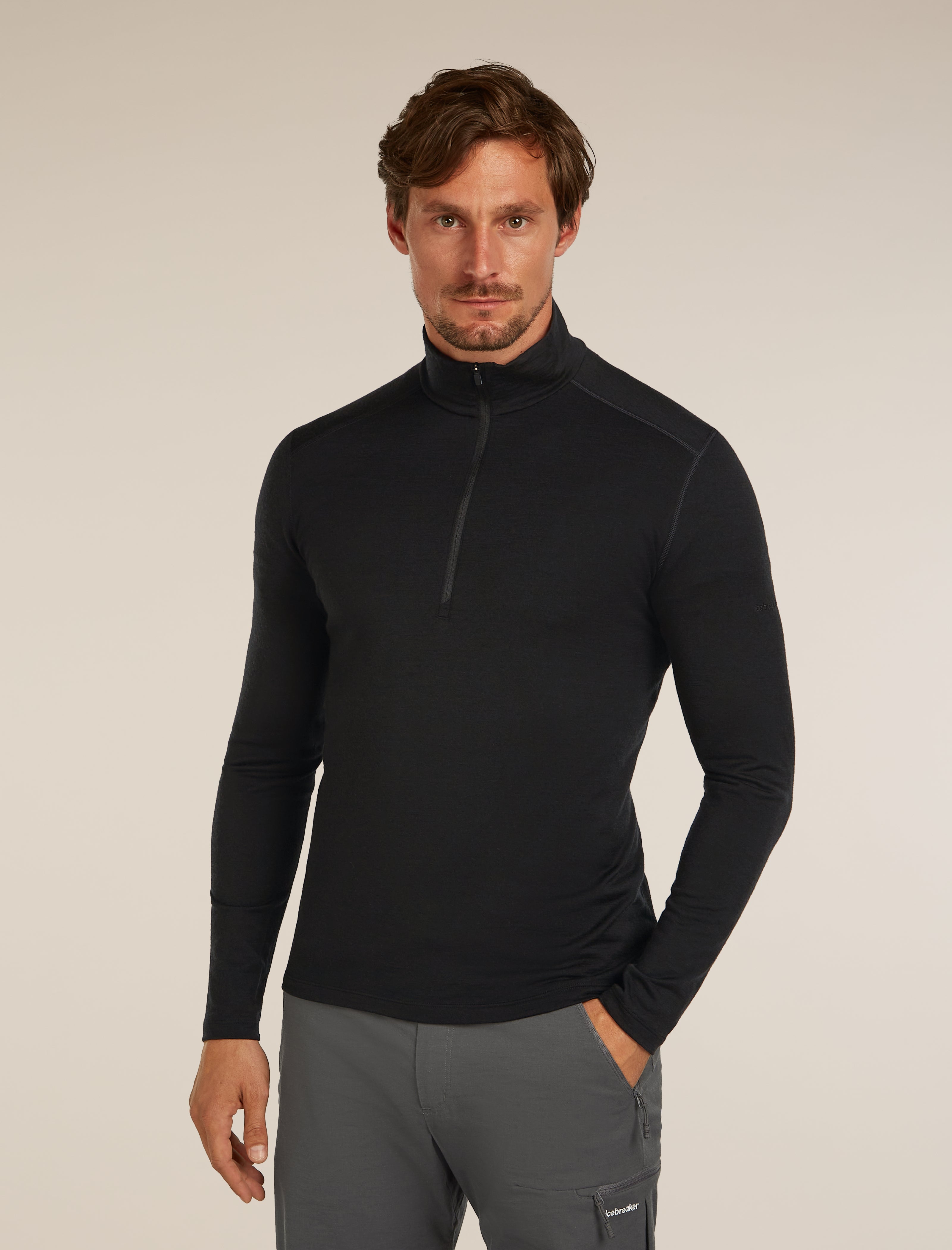 Men's Merino 200 Oasis Long Sleeve Half Zip Thermal Top| icebreaker
