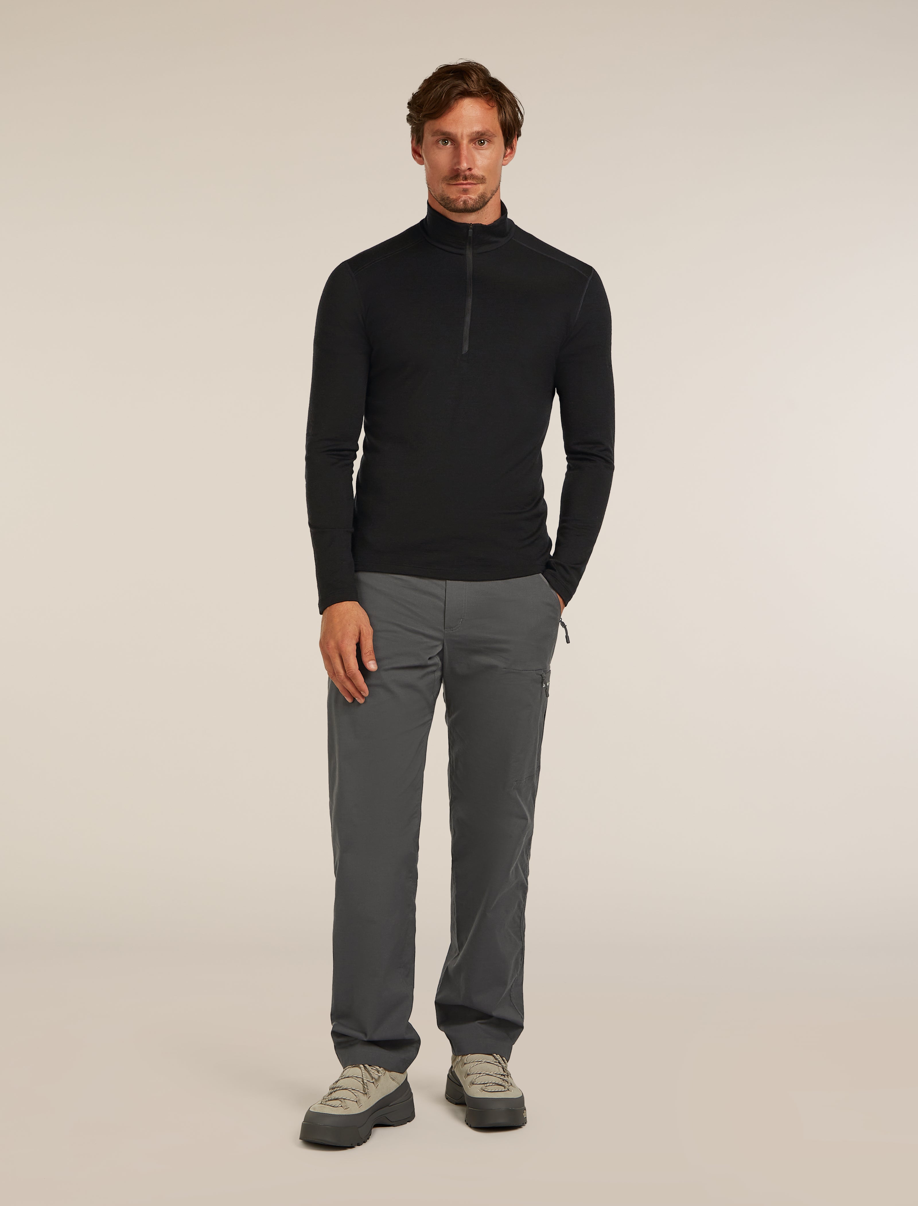 Men's Merino 200 Oasis Long Sleeve Half Zip Thermal Top| icebreaker