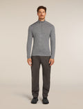 Men's Merino 200 Oasis Long Sleeve Half Zip Thermal Top Gritstone Heather - 3