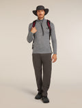 Men's Merino 200 Oasis Long Sleeve Half Zip Thermal Top Gritstone Heather - 4