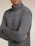 Men's Merino 260 Tech Long Sleeve Half Zip Thermal Top Gritstone Heather - 6