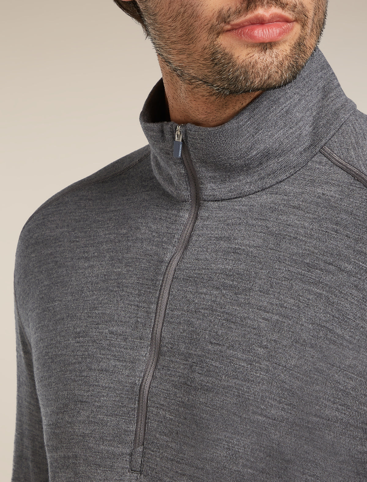 Men's Merino 260 Tech Long Sleeve Half Zip Thermal Top Gritstone Heather - 7