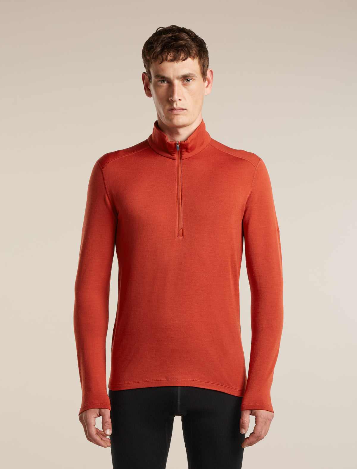 Men's Merino 260 Oasis Long Sleeve Thermal Half Zip Agate - 1