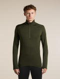 Men's Merino 260 Oasis Long Sleeve Thermal Half Zip Dark Loden - 1