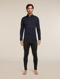 Men's Merino 260 Tech Long Sleeve Half Zip Thermal Top Midnight Navy - 3