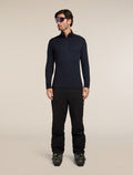 Men's Merino 260 Tech Long Sleeve Half Zip Thermal Top Midnight Navy - 4