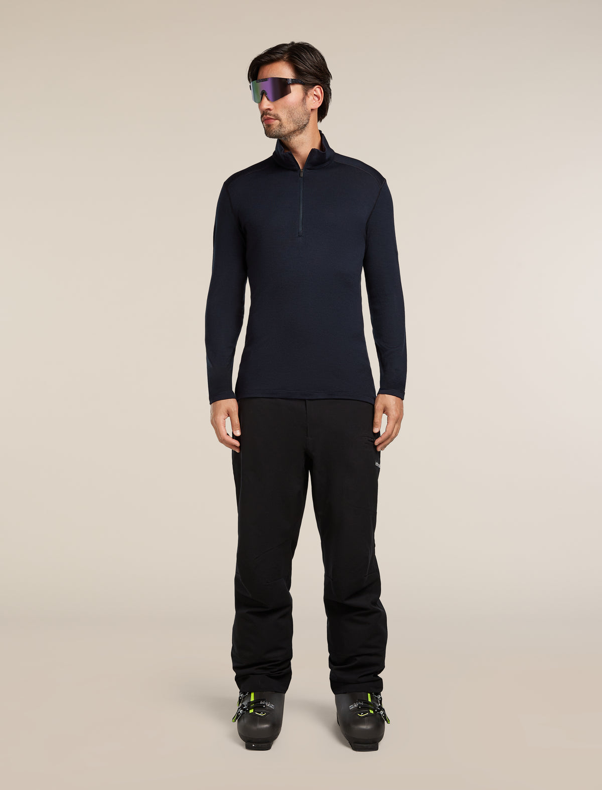 Men's Merino 260 Tech Long Sleeve Half Zip Thermal Top Midnight Navy - 4