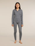 Women's Merino 200 Oasis Long Sleeve Half Zip Thermal Top Gritstone Heather - 3