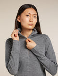 Women's Merino 200 Oasis Long Sleeve Half Zip Thermal Top Gritstone Heather - 5
