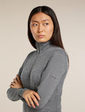 Women's Merino 200 Oasis Long Sleeve Half Zip Thermal Top Gritstone Heather - 6