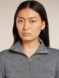 Women's Merino 200 Oasis Long Sleeve Half Zip Thermal Top Gritstone Heather - 7