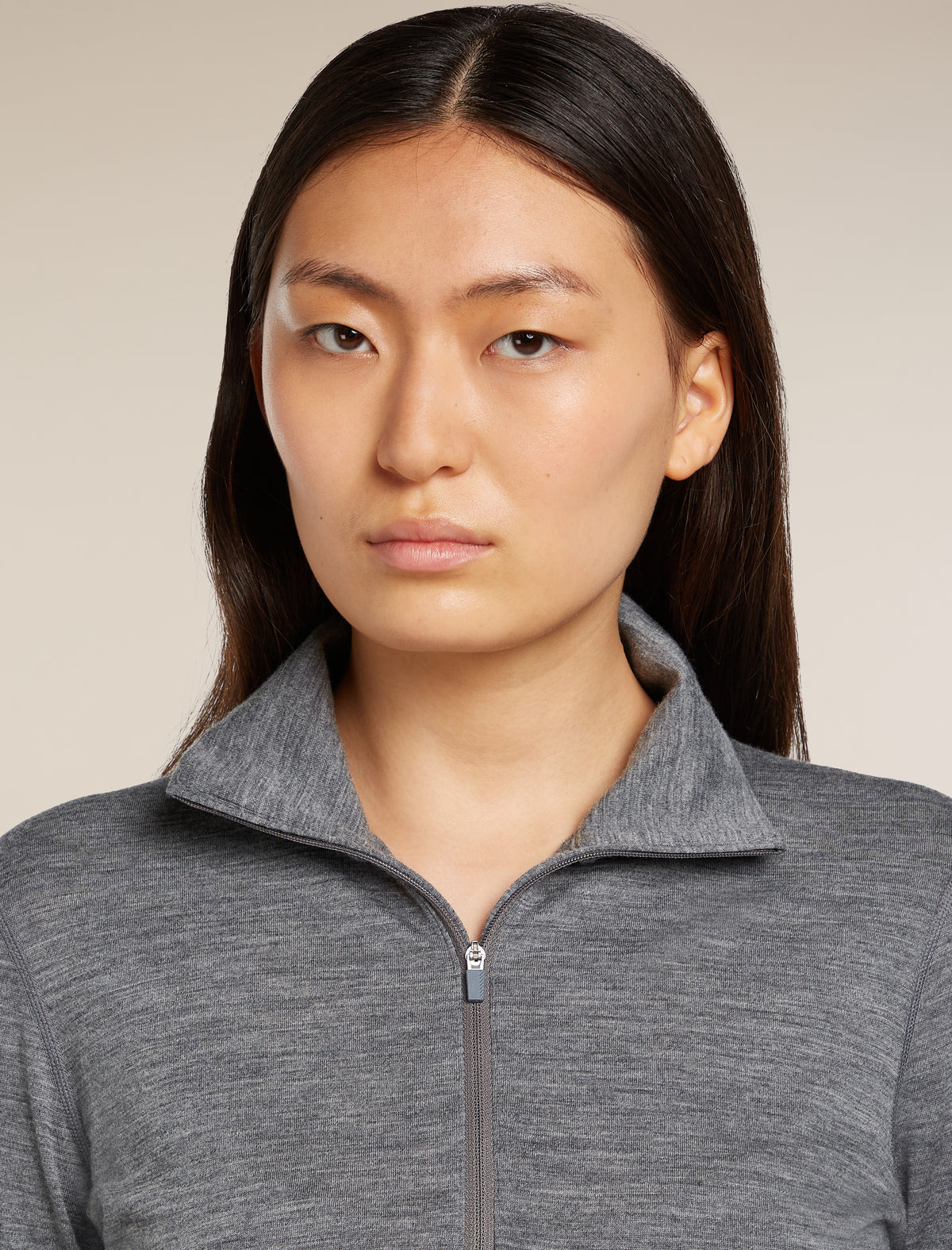 Women's Merino 200 Oasis Long Sleeve Half Zip Thermal Top Gritstone Heather - 7