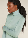 Women's Merino 200 Oasis Long Sleeve Half Zip Thermal Top Moss - 5
